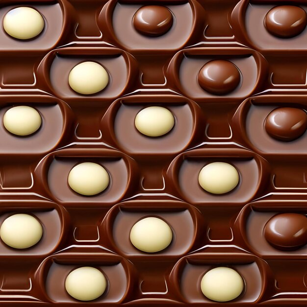 Een textuur van bruine en witte chocolade die heerlijk is.