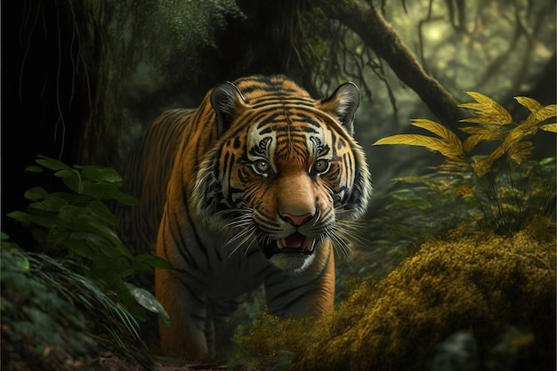 Een tijger in de jungle