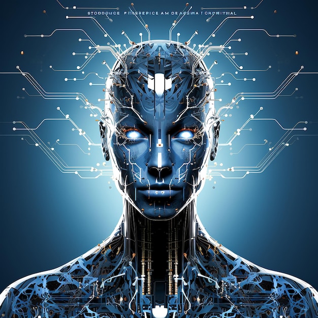 een toekomst vol mogelijkheden de futuristische cyborgmens aangepast met digitale technologie Gegenereerde AI