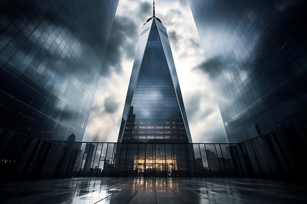 Eén torenfotografie van het World Trade Center
