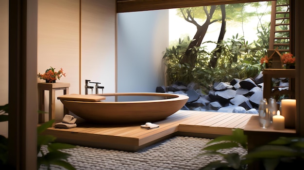 Een traditionele Japanse badkamer