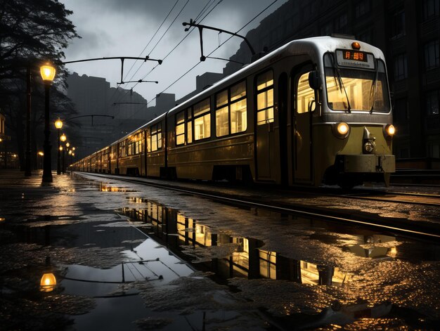 een trein op het spoor