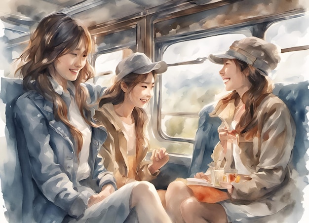 een treinreis met vrienden