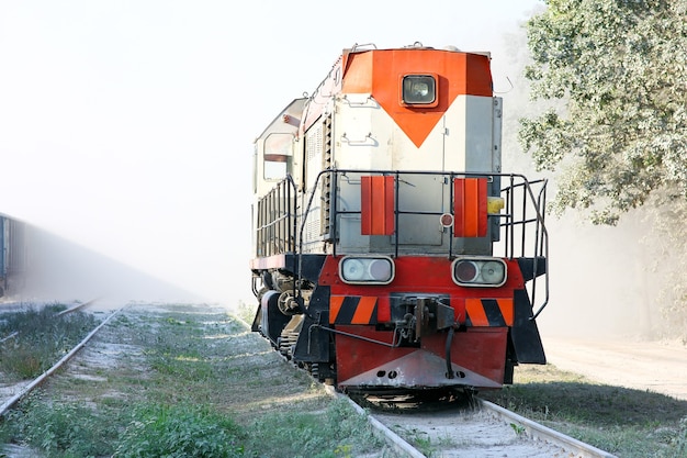 Een treinstoomlocomotief