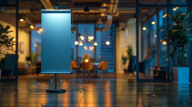 een tv-scherm met een blauw licht op de vloer