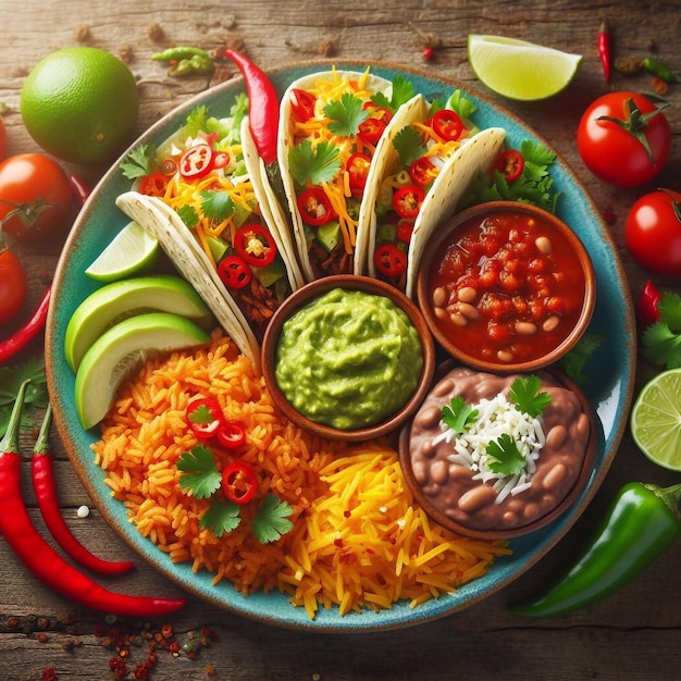 Foto een typisch mexicaans eten.