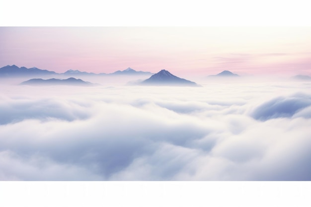 een uitzicht op de bergen van boven de wolken