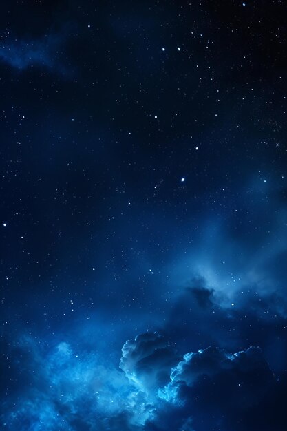 Een uitzicht op de nachtelijke hemel met sterren Ruimte achtergrond