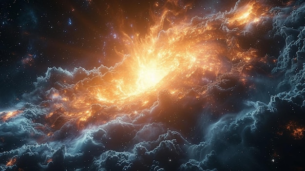 Een uitzicht op een verre supernova-explosie