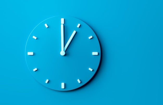 Een uur zeeblauw Office Wall Clock 3d illustratie