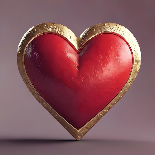 Foto een valentijnsdag hart paars hoorde aanbiddende blikken
