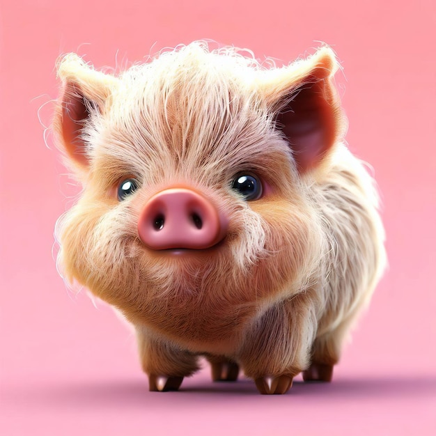 Een varken met een roze achtergrond en het woord varken erop