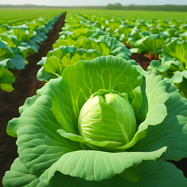 een veld van kool met de woorden quot lettuce aan de onderkant