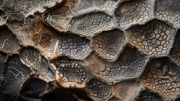 Foto een verbazingwekkende close-up van een gebarsten en verweerd oppervlak