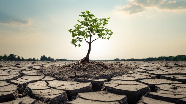 Een verhaal over klimaatverandering ontvouwt de overgang van droogte naar groene groei