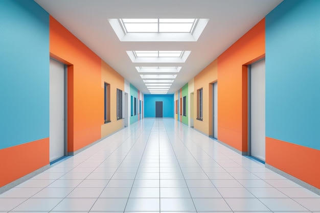 Een vernieuwende schoolcorridor met kleur en doel