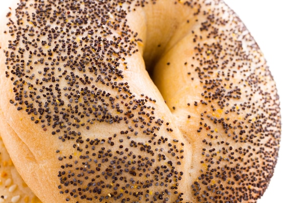 Een verscheidenheid aan heerlijke, vers gebakken bagels.