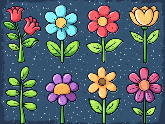 een verzameling bloemen, inclusief planten
