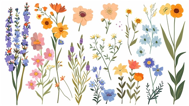 een verzameling bloemen uit de tuin