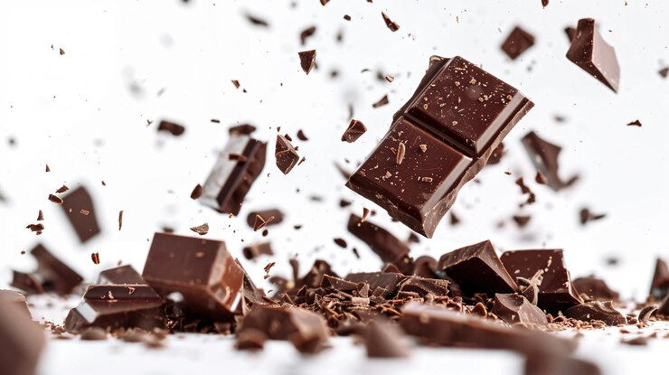Foto een verzameling chocolade van de website van het bedrijf.