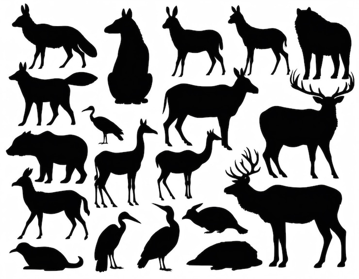 Foto een verzameling dieren van de herten.