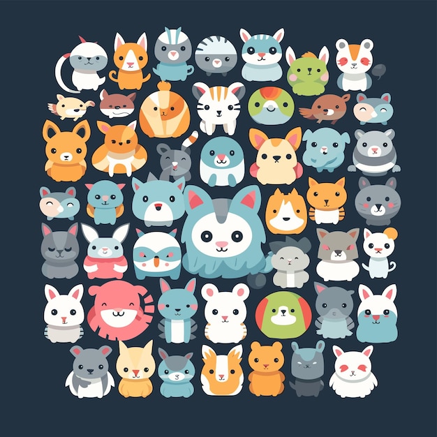 Een verzameling katten in een cirkel met een kat op de rug.