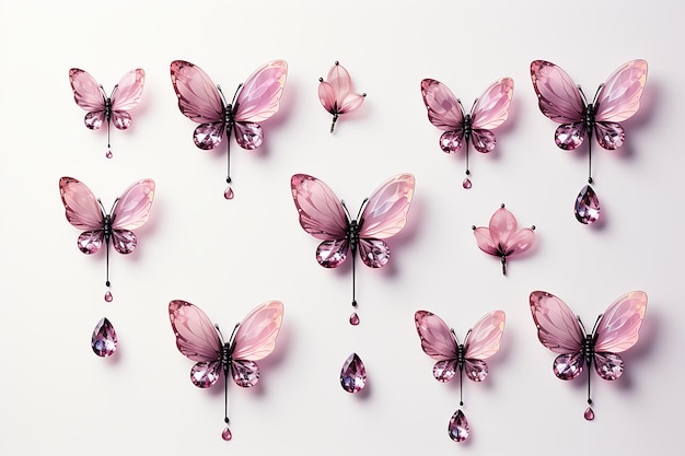 Foto een verzameling vlinders uit de collectie vlinders