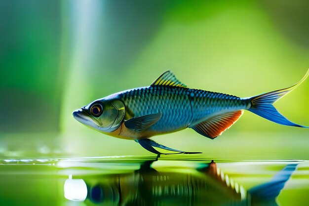 een vis die zich in een aquarium bevindt