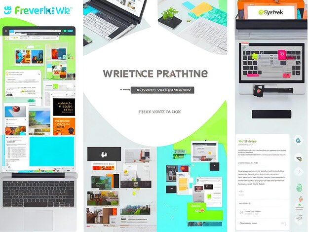 Foto een visueel aantrekkelijk beeld genereren voor een artikel getiteld freelance schrijfplatforms een comprehensi