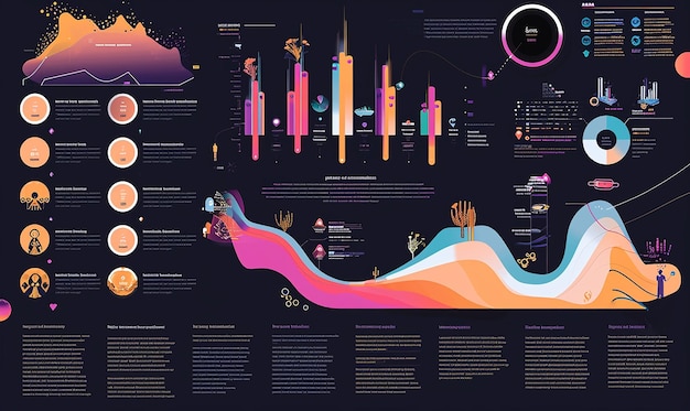 Foto een visueel prachtige infografische showcase