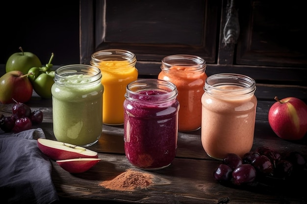 Een vitaminerijke smoothie gemaakt met fruit, groenten en natuurlijke zoetstoffen gemaakt met generatieve ai