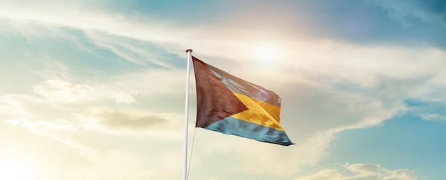 Een vlag met de vlag van Zuid-Afrika