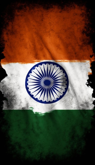 Een vlag met het woord India erop