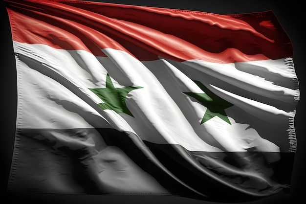 Een vlag met het woord syrië erop