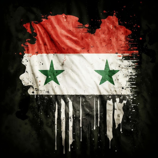 Een vlag met het woord syrië erop