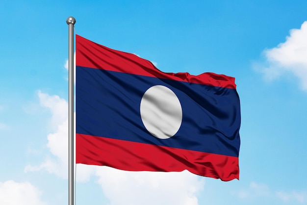 Een vlag van de Republiek Laos