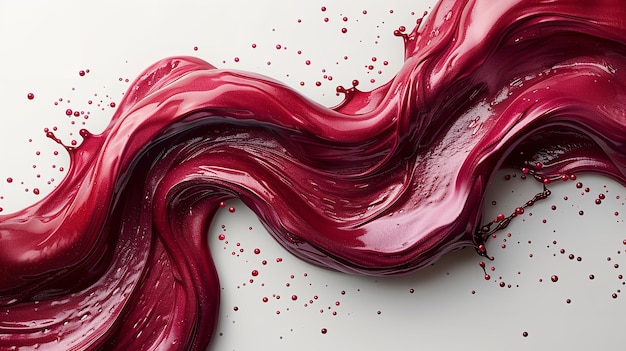 Een vleugje rode wijn bevroren in een geïsoleerde futuristische textuur die abstract is Generative Ai