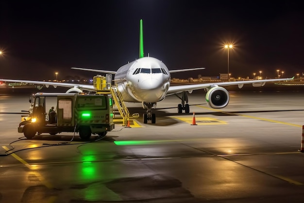 Een vliegtuig bijtanken op de luchthaven Generatieve AI