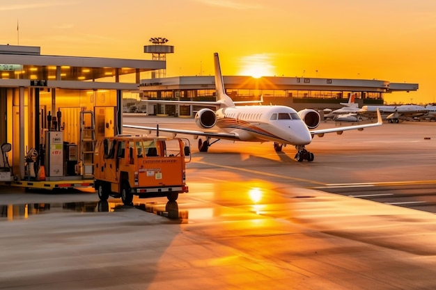 Een vliegtuig bijtanken op de luchthaven Generatieve AI