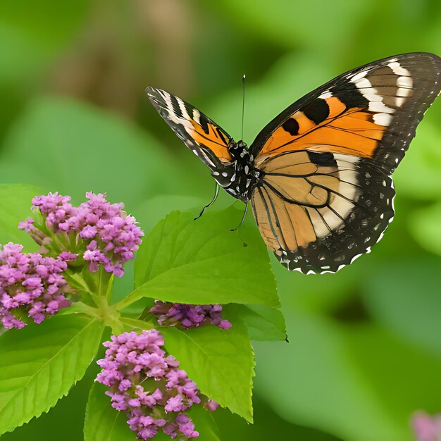 een vlinder die op een bloem zit