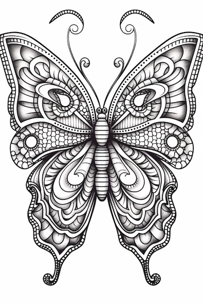 een vlinder met ingewikkelde patronen op zijn vleugels generatieve ai