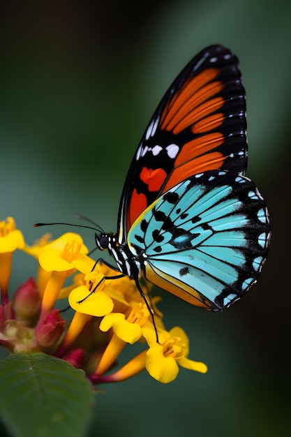 Een vlinder op een bloem