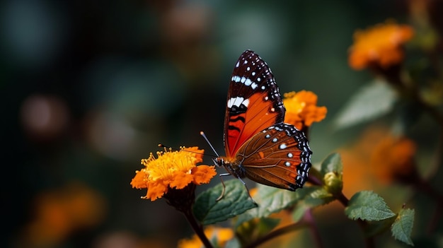 Een vlinder op een bloem