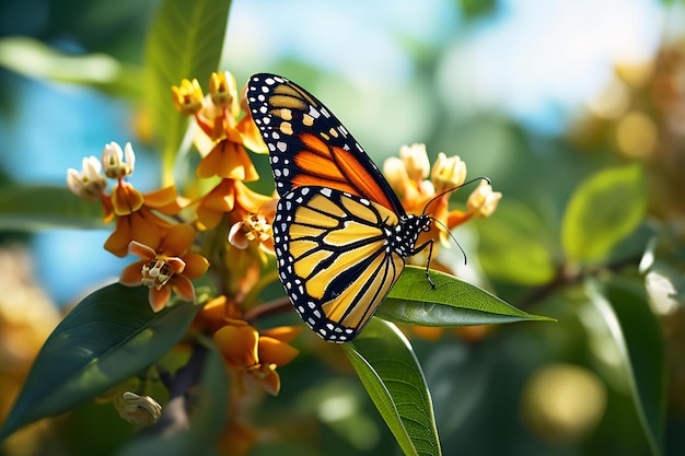 een vlinder op een bloem