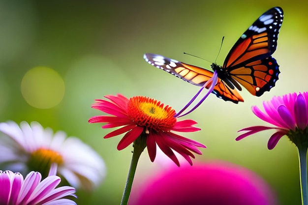 Een vlinder op een bloem