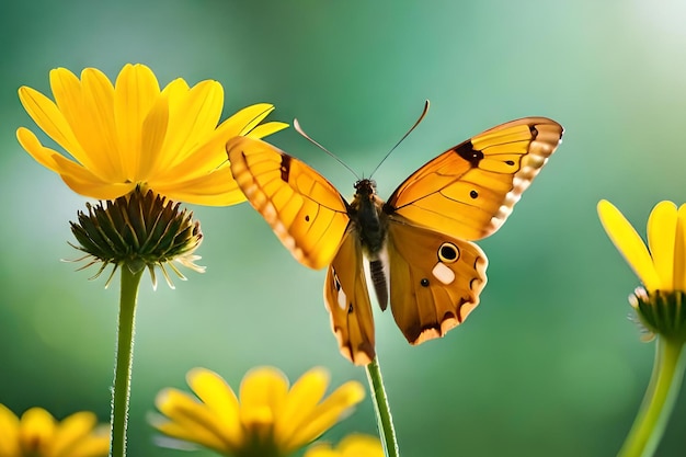 Een vlinder op een bloem