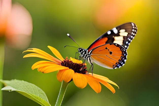 een vlinder op een bloem