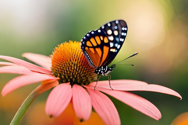 een vlinder op een bloem