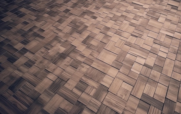 Een vloer van hout met een houten patroon.