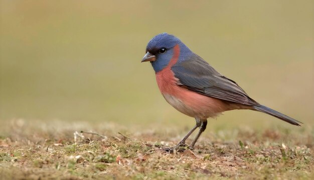 Foto een vogel die op een tak van een boom zit